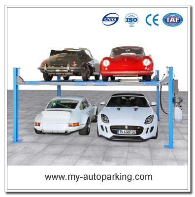China Four Post Double Car Parking Lift/4 Post Double Wide Lift installed for sale