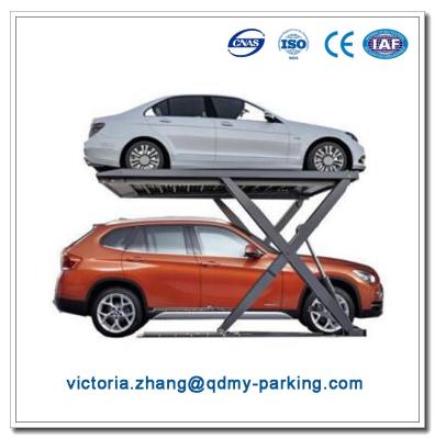 China Scissor Lift 2 Post Parking Lift Vertical Car Park Stacker Car Garage Lift for Basement for sale