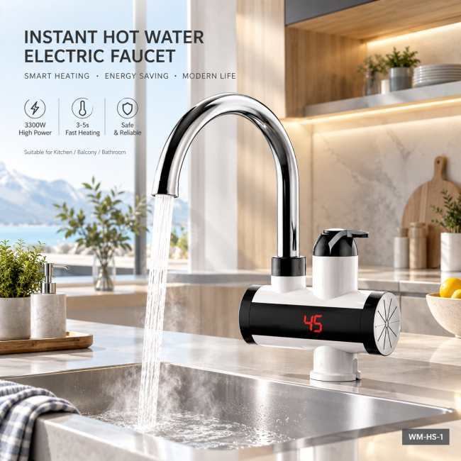 Instant electric water faucet installation diagram
