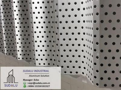 China SUDALU Foshan City Aluminum Perforated Facade Cladding Wall Panel Extrior Decoration Metal Panel for sale