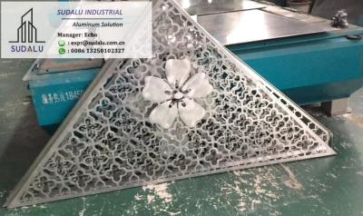 China SUDALU OEM Perforated Curvel Panel Outdoor/ Interior Artistic Aluminum Panel Design for Facade Cladding for sale