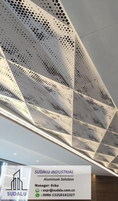 China OEM Desinged Perforated Aluminum Ceiling Panels Aluminum Ceiling Tiles for sale