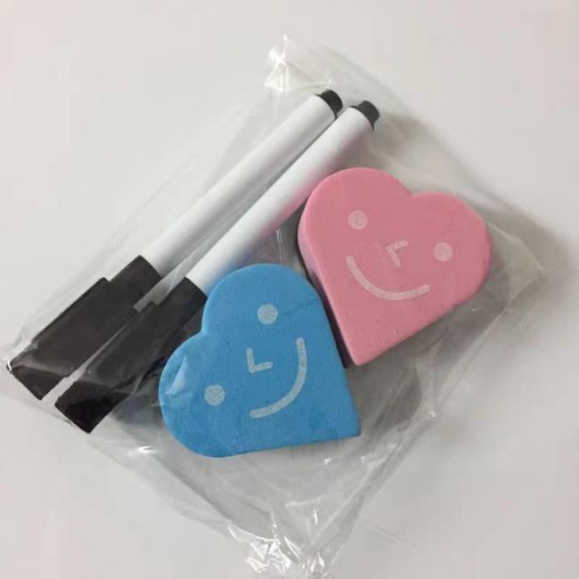 Heart Shape EVA Magnetic Whiteboard Eraser