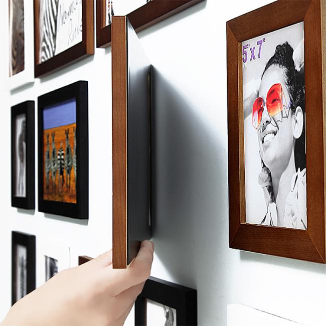 This product is made by high quality lightweighted wood with high quality magnetic sheet on the back side, photo can be easily inserted into the frame on the back side, then hold to any metal surface or magnetic receptive wall. Available in 6", 8", 10" and 12", 3 classic colors. Other sizes and colors are available upon request. Standard size: 6