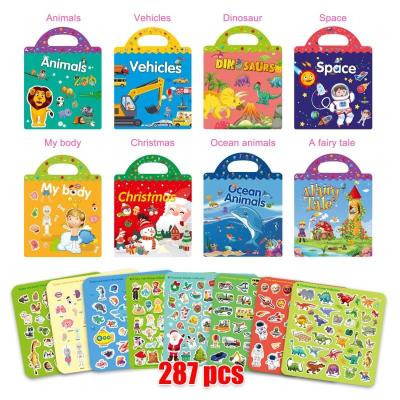 China Produtos educativos de aprendizagem duráveis Livro de adesivos removíveis para crianças à venda