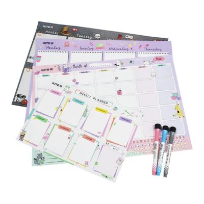 China Cute Design Magnetic Dry Erase Weekly Monthly Planner For Kids for sale