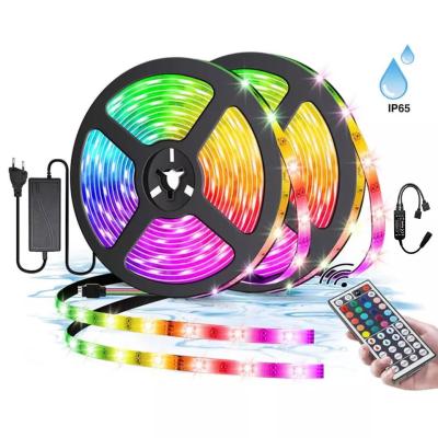 China Holiday Light 12V 5M Rgb Wifi Waterproof Remote Controlled Smart Strip Lights for sale