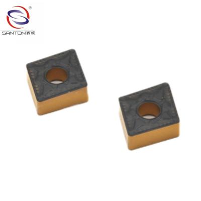China CVD Black and yellow composite Coated CNMG Carbide Inserts P35 92.8 HRA CNMM 120408 for sale
