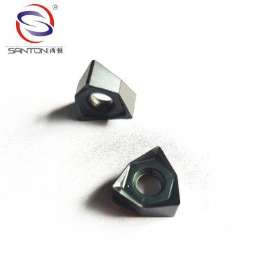 China P25 Rough High Feed Milling Inserts Strong Cutting Steel CVD Coated for sale