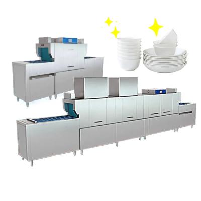 China Industrial Flight Type Dishwasher Electronic Kitchen Dish Washer ISO9001 for sale