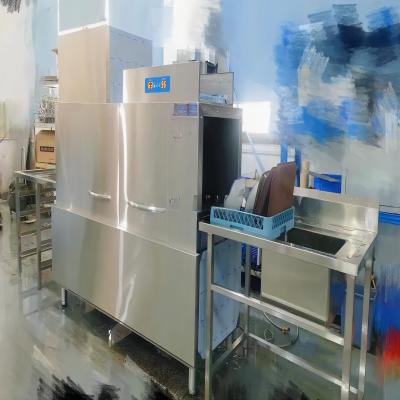 China 380V 24KW Industrial Dish Washing Machine Tunnel Professional Dishwasher Machine for sale