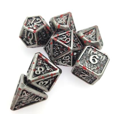 China Tabletop Game Metal RPG Dice  Neat Sharp Edges Liqui Role Playing Dice Games for sale