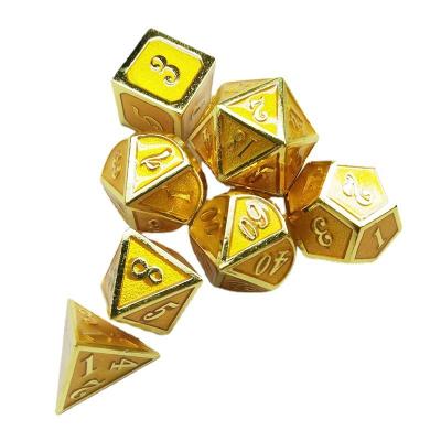 China Enamel Crafts Solid Metal Dice Set Bude Men'S Door Cruch DND RPG for sale