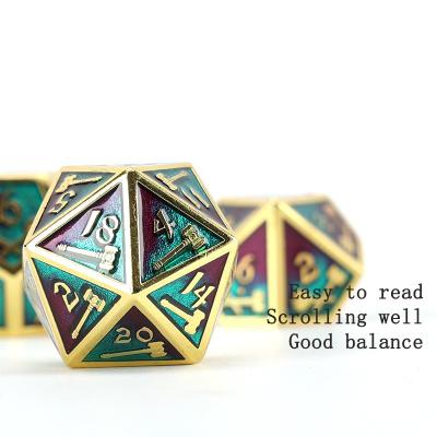China Customizable polyhedral dice set role-playing dice game RPG Dungeon and Dragon dice set board game à venda
