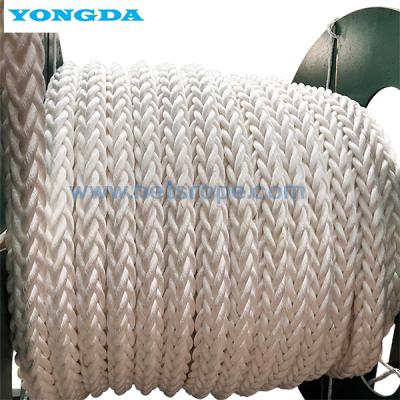 China Wear Resistance 12-Strand Polymide Rope Nylon Braided Ropes for sale