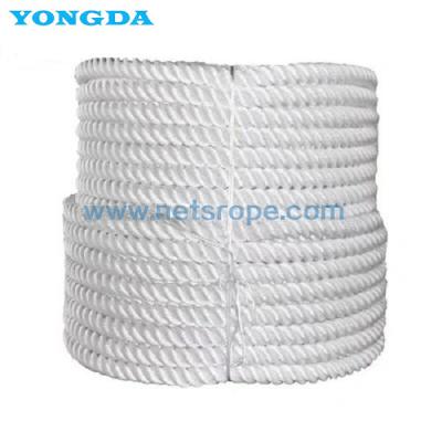 China 3 Strand Polyester Polypropylene Rope Hawser Laid Dual Fibre 6mm for sale