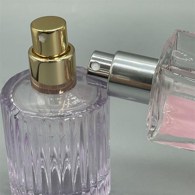 Golden atomizer side profile demonstrating compact design