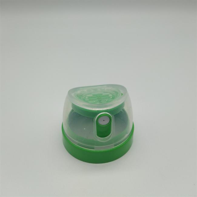 Aerosol spray cap with chemical-resistant PP/HDPE material construction