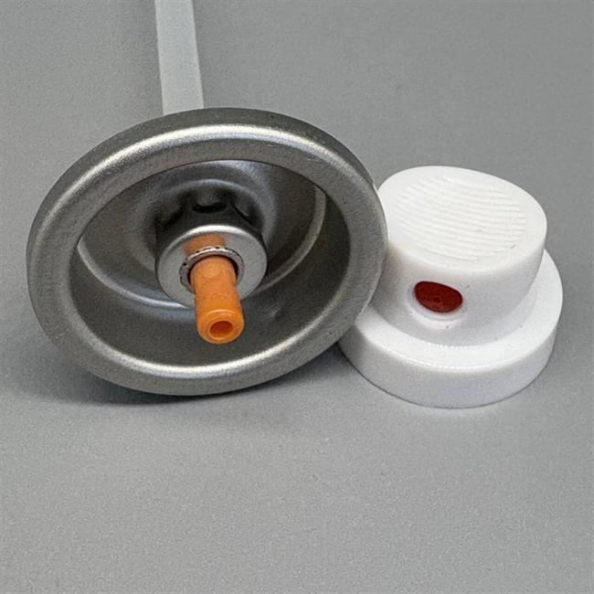 Shaving foam valve packaging