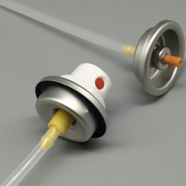 Shaving foam valve assembly with actuator