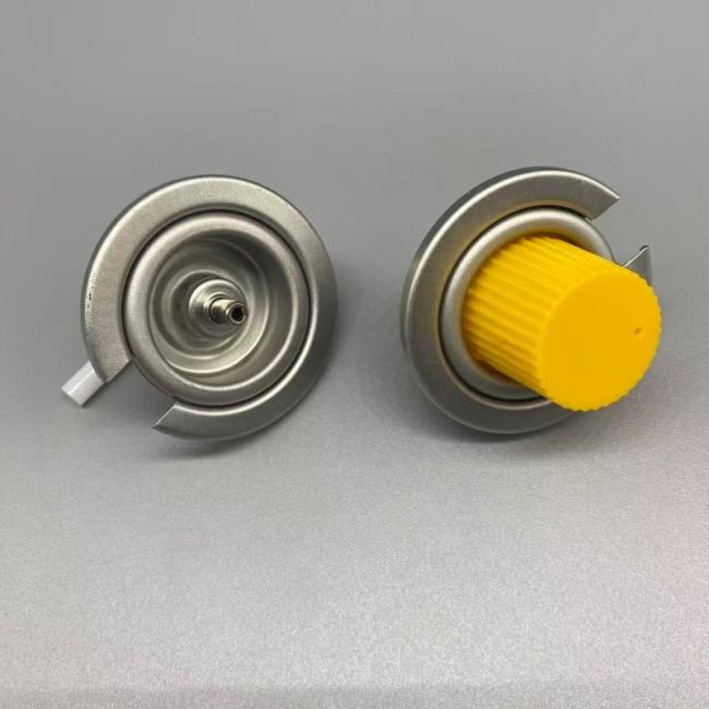 Aerosol Butane Gas Valve in use with camping equipment