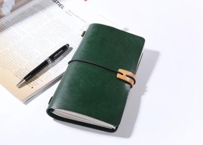 China N52-L Green Vintage Leather Notebook Fashionable Leather Writing Journals for sale