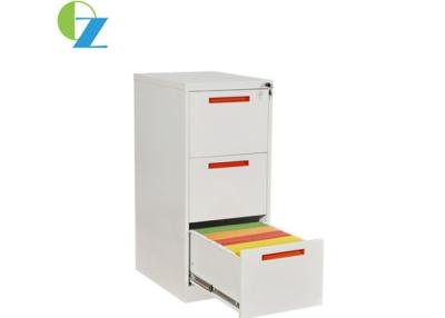 China KD Structure Vertical Steel Filing Cabinets With Three Drawer Modern Design for sale