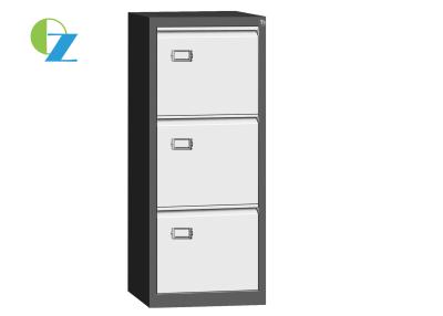 China Professional Vertical Steel Filing Cabinets With Three Drawer Goose Neck Handle for sale