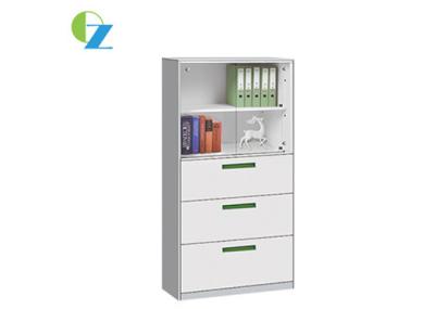 China 1850mm Height Silm Office Storage Cabinets With Drawers Amd Open Shelf for sale