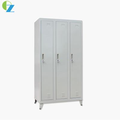 China Changing Room Furniture Office Furniture Steel Employee Storage Lockers 3 Door for sale
