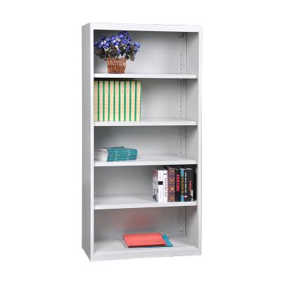China Steel Four Shelves Book Storage Metal Filing Cupboard Rack Without Doors for sale