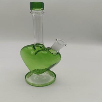China Green 18.8mm Traight Tube Bongs Glass Water Pipe Bong For Smoking for sale