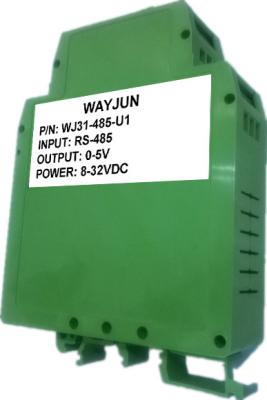 China WAYJUN 12bits  RS485 to 4-20mA RS232 to 0-5V green D/A Converters analog I/O module CE approved  DIN35 for sale