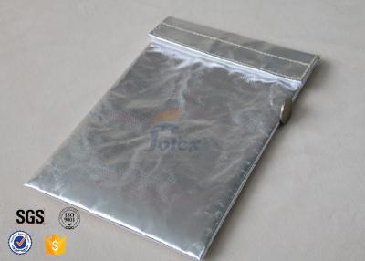 China Bolso incombustible del documento de la tela de plata de la fibra de vidrio para las fotos SDS TDS en venta