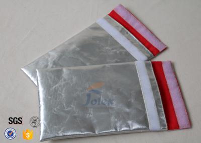 Chine Surface douce 17 x 27 cm de sac ignifuge de document de fibre de verre de papier aluminium à vendre