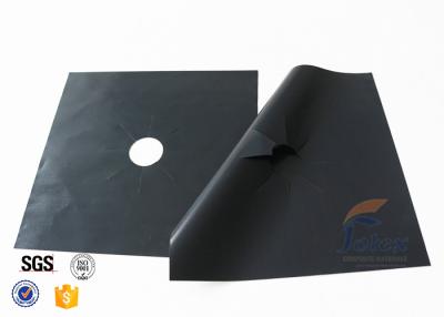 China PTFE Coated Fiberglass Fabric Gas Stove Burner Liners 10.6” X 10.6” 4 PCS for sale