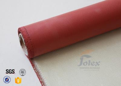 China El silicón rojo lateral 800℃ uno cubrió la alta fibra de vidrio los 0.8MM 700GSM de la silicona de alta resistencia en venta