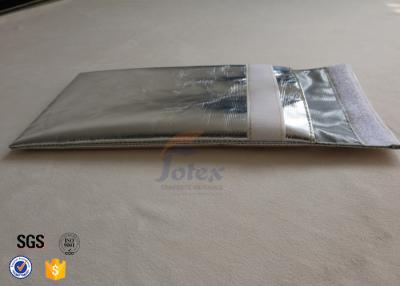China 17x27cm Silver Fiberglass Fireproof Cash Pouch Fire Safe Document Bag Envelopes for sale