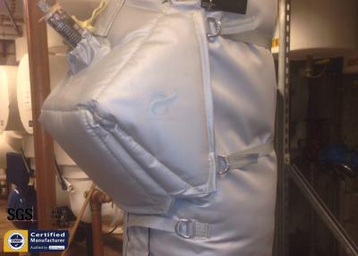 China El aislamiento térmico cubre la chaqueta reutilizable desprendible gris de la bomba de la válvula de la fibra de vidrio en venta
