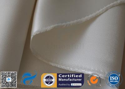 China Alto color del blanco del paño de la silicona de 1200gsm 1.3m m de la tela da alta temperatura de la fibra de vidrio en venta