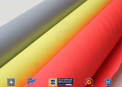 Chine Tissu enduit de silicone de rideau en fumée du feu de gris du tissu 28.3OZ 0.65MM de fibre de verre à vendre