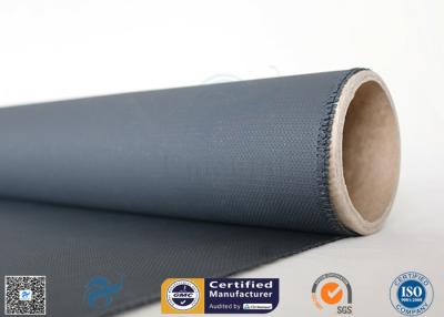 China 1m Wide 510g Black Silicone Coated Fiberglass Fabric Heat Insulation 50m Long for sale