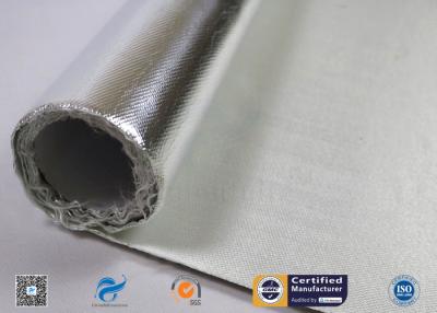 China 0.8mm Silver Aluminum Foil Laminated Fiberglass Fabric Heat Resistant for sale