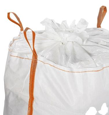 China Flat Bottom Circular Jumbo Bag PP Breathable Woven Material for sale