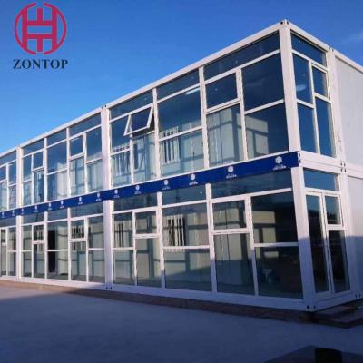 China Portable Prefab Shipping Container Homes Easy Assemble Glass Curtain for sale