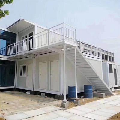 China Zontop Modern Luxury  Easy Assemble Steel Prefabricated 2 Story Frame 20ft 40 Ft  Shipping Container House for sale