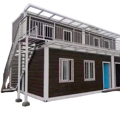 China Zontop 20ft 40ft Luxury Modern Flat Pack Prefab Container House  Light Steel Villa  Modern Shop Office Moduar House for sale