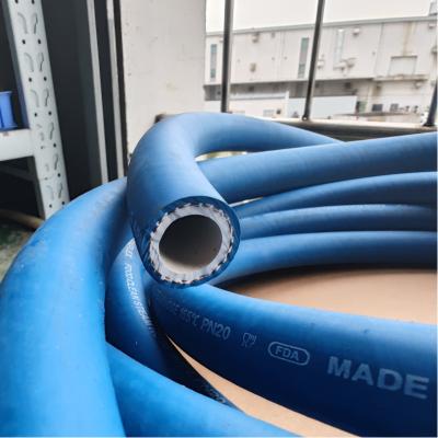 China Flexible Blue Antibacterial Sanitary Hose Food Approved Rubber For Cleaning for sale