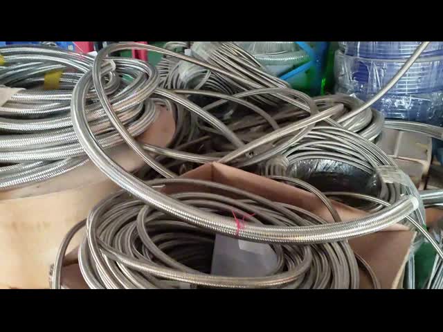 Industrial Stainless Steel Wire Braided Smooth PTFE Lined Flexible Hose