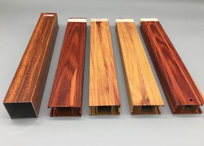 China Lightweight Sliding Door Wood Finish Aluminium Profiles For Furniture , Architectural for sale